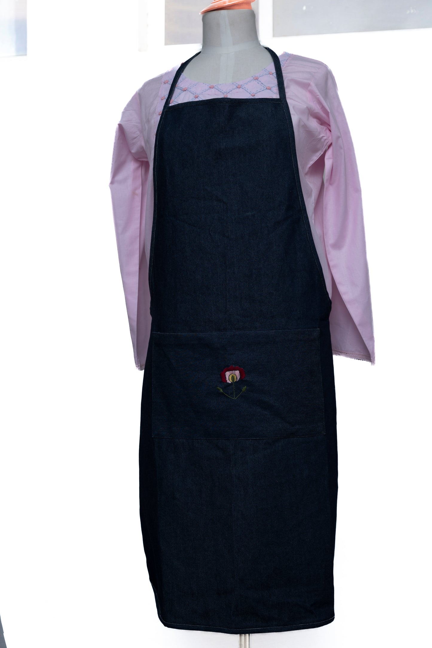 Printed Cotton Apron - Embraided Pocket Apron - Hunarcrafting Apron