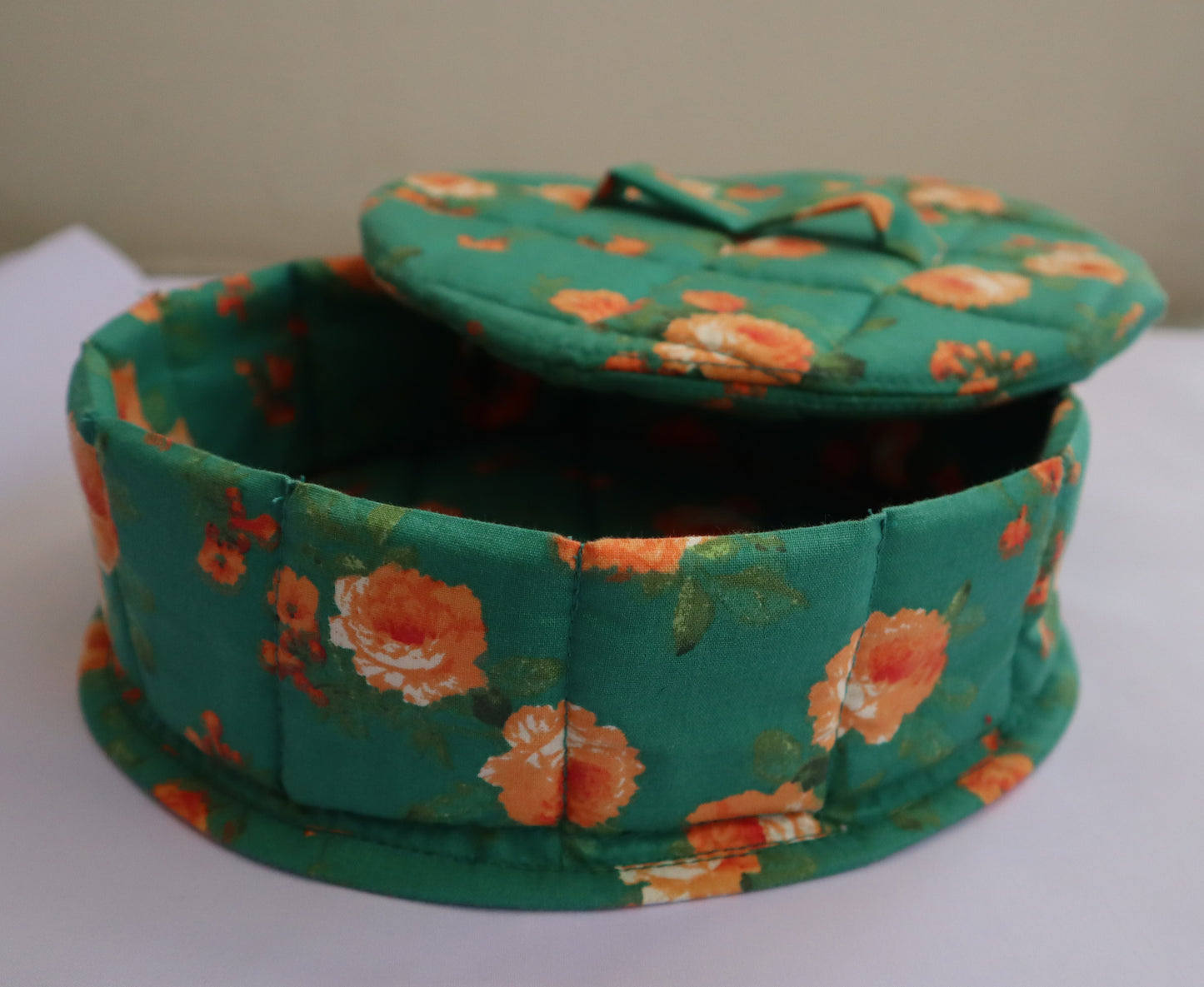 Handmade Cotton Roti/Chapati Quilted Bag Traditional Hotpot Bread Container – Bread Box – Roti Box – Roti Container