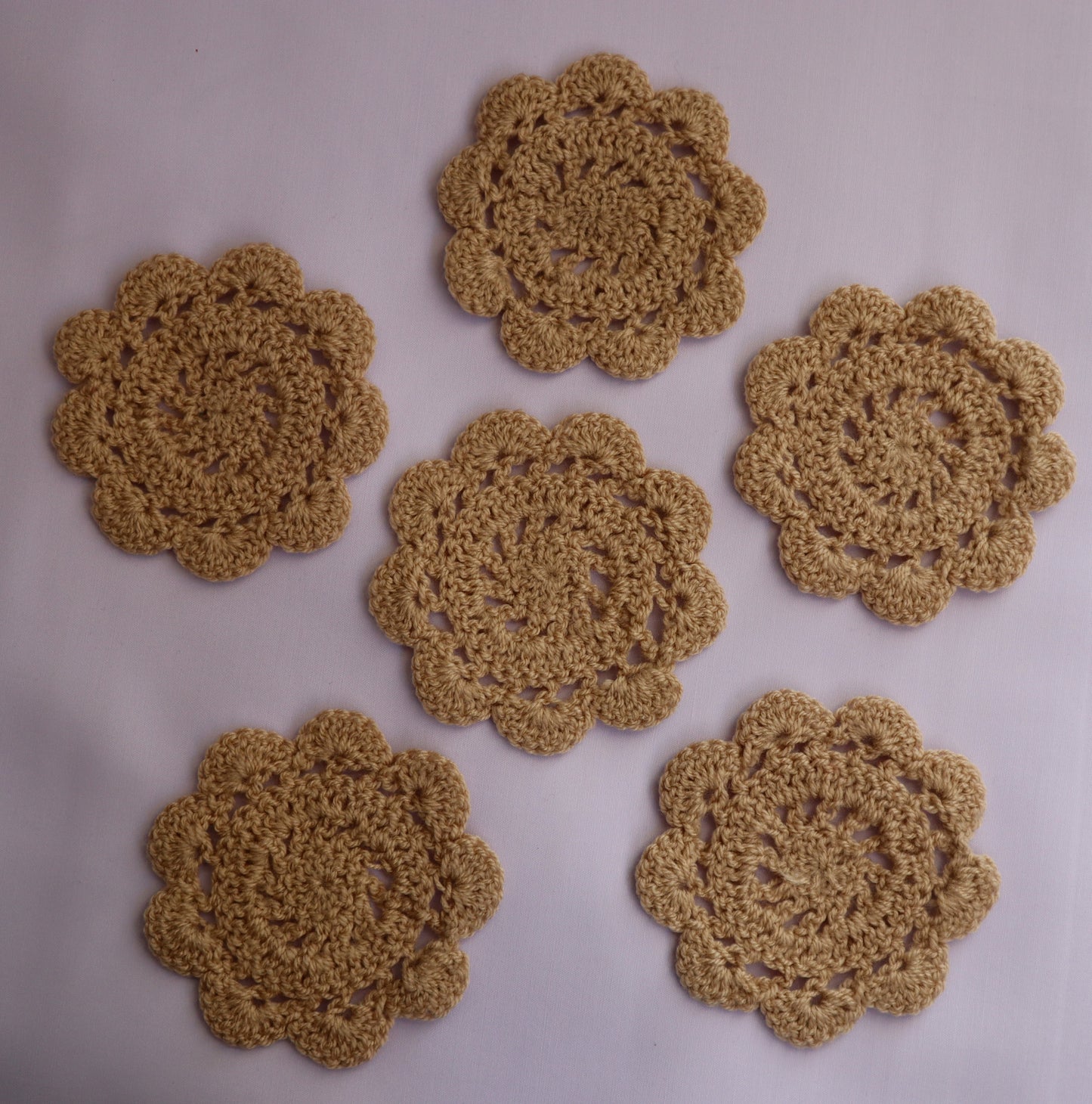 Handmade Coasters Crochet Coasters Table Mats/ Woolen and Tea Coasters Hunarcrafting Coasters