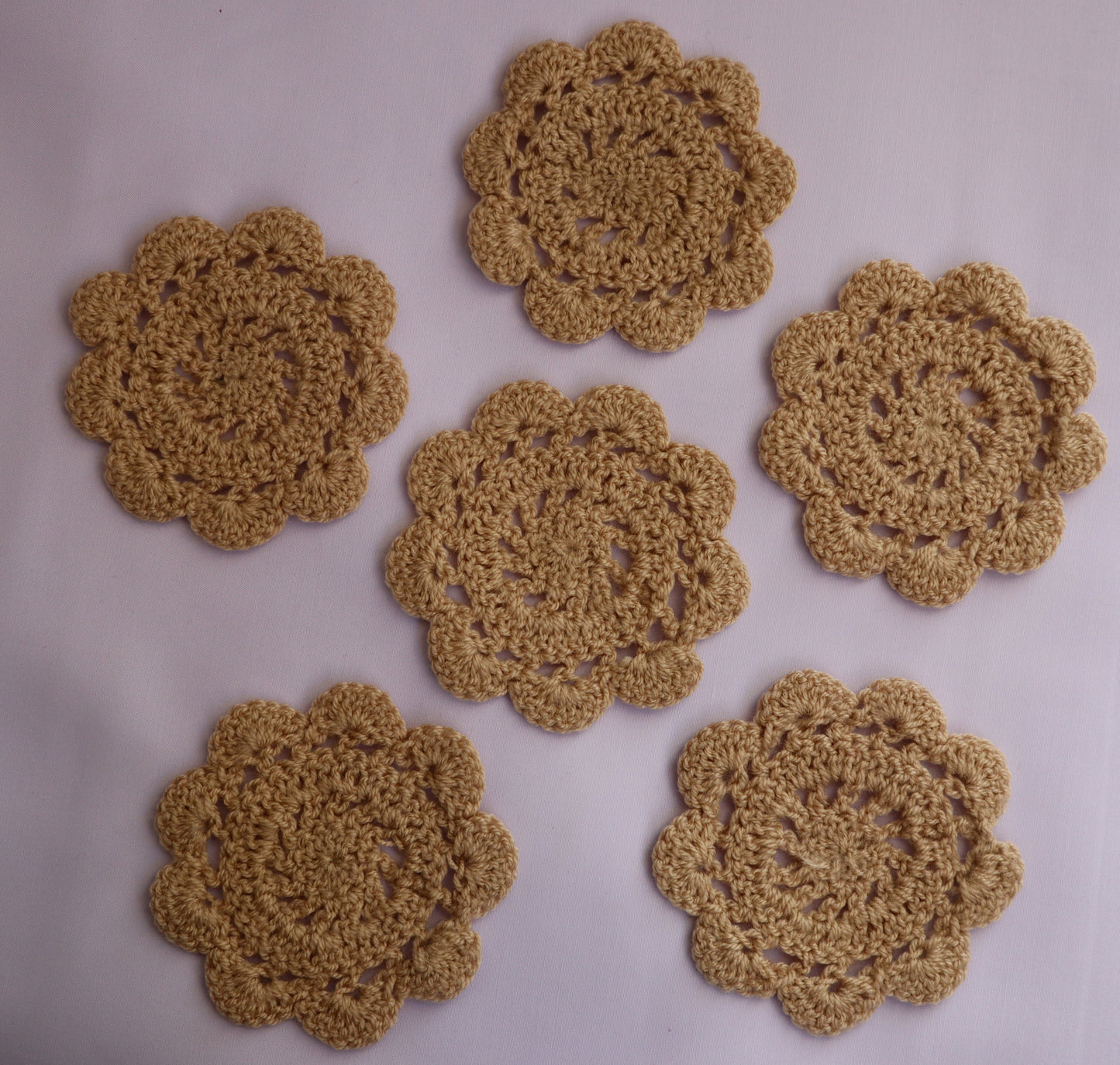 Handmade Coasters Crochet Coasters Table Mats/ Woolen and Tea Coasters Hunarcrafting Coasters