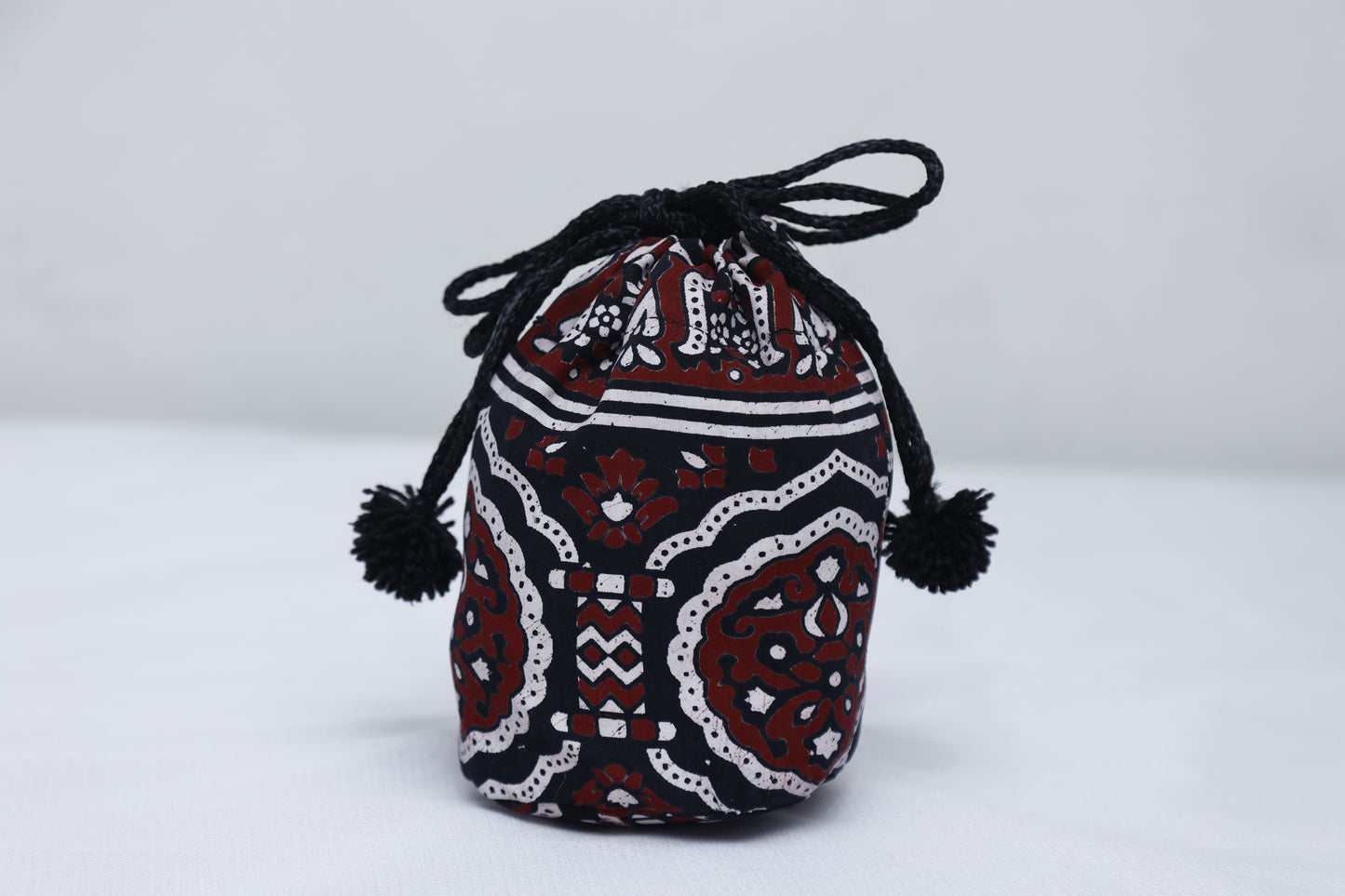 HunarCrafting Pouches- Stylish Pouch - Printed Pouch - Ajrak Style - Embraided Work