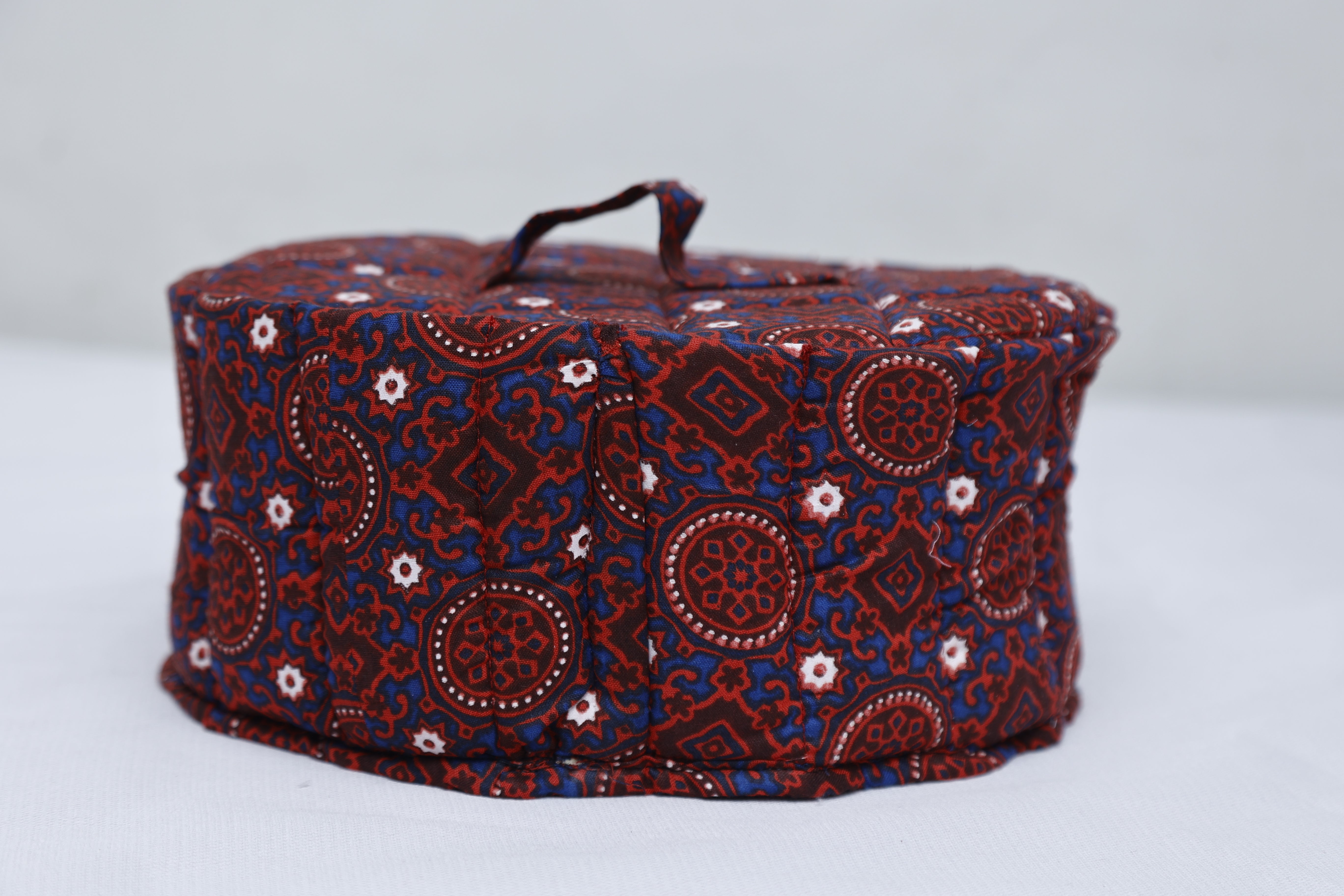 Bolsa Acolchada de Algodón Estampado para Roti/Chapati Recipiente Tradicional para Pan Caliente – Panera – Caja de Roti – Contenedor de Roti