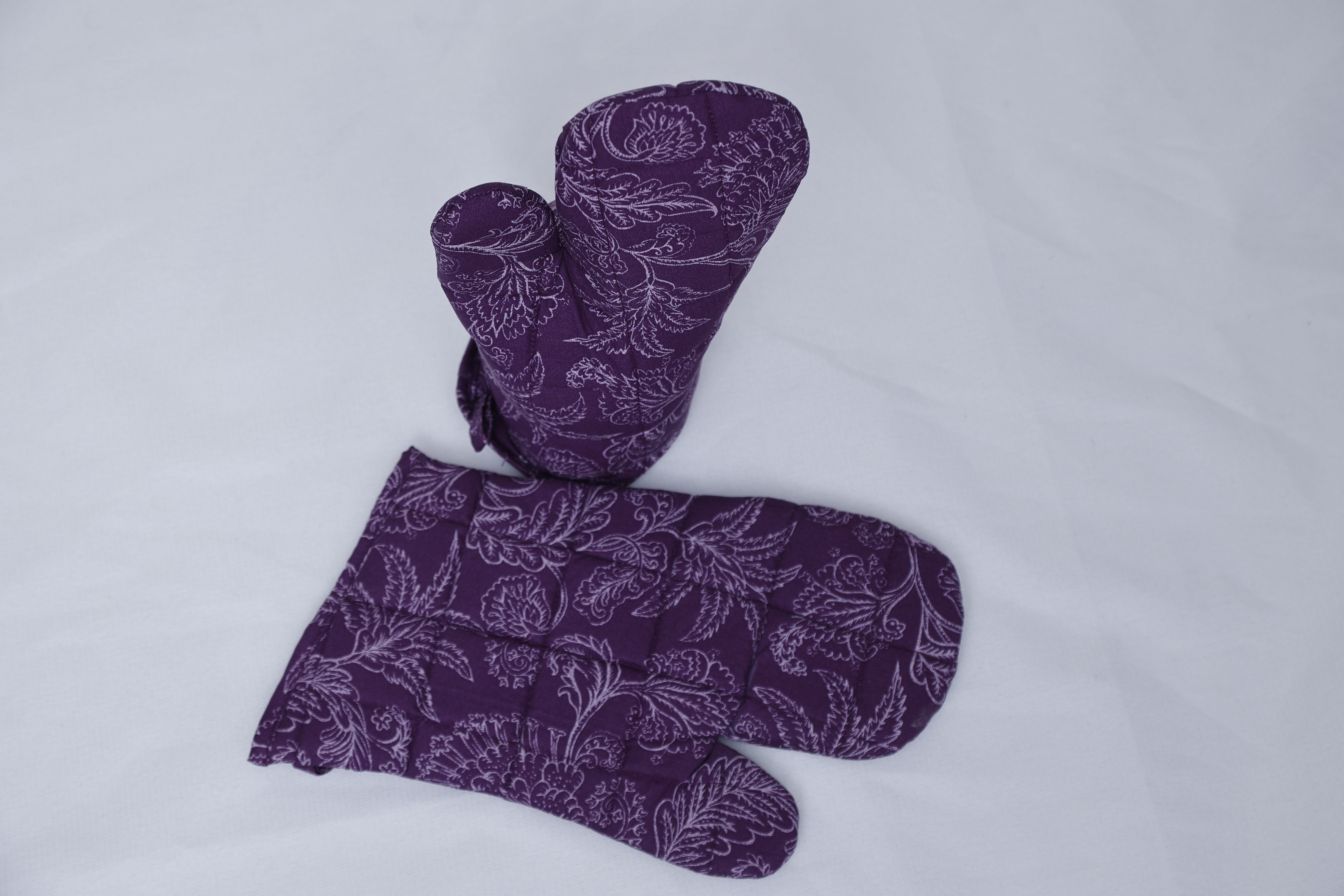 Manoplas de horno, guantes de cocina premium resistentes al calor, de algodón y poliéster acolchados extragrandes, 1 par