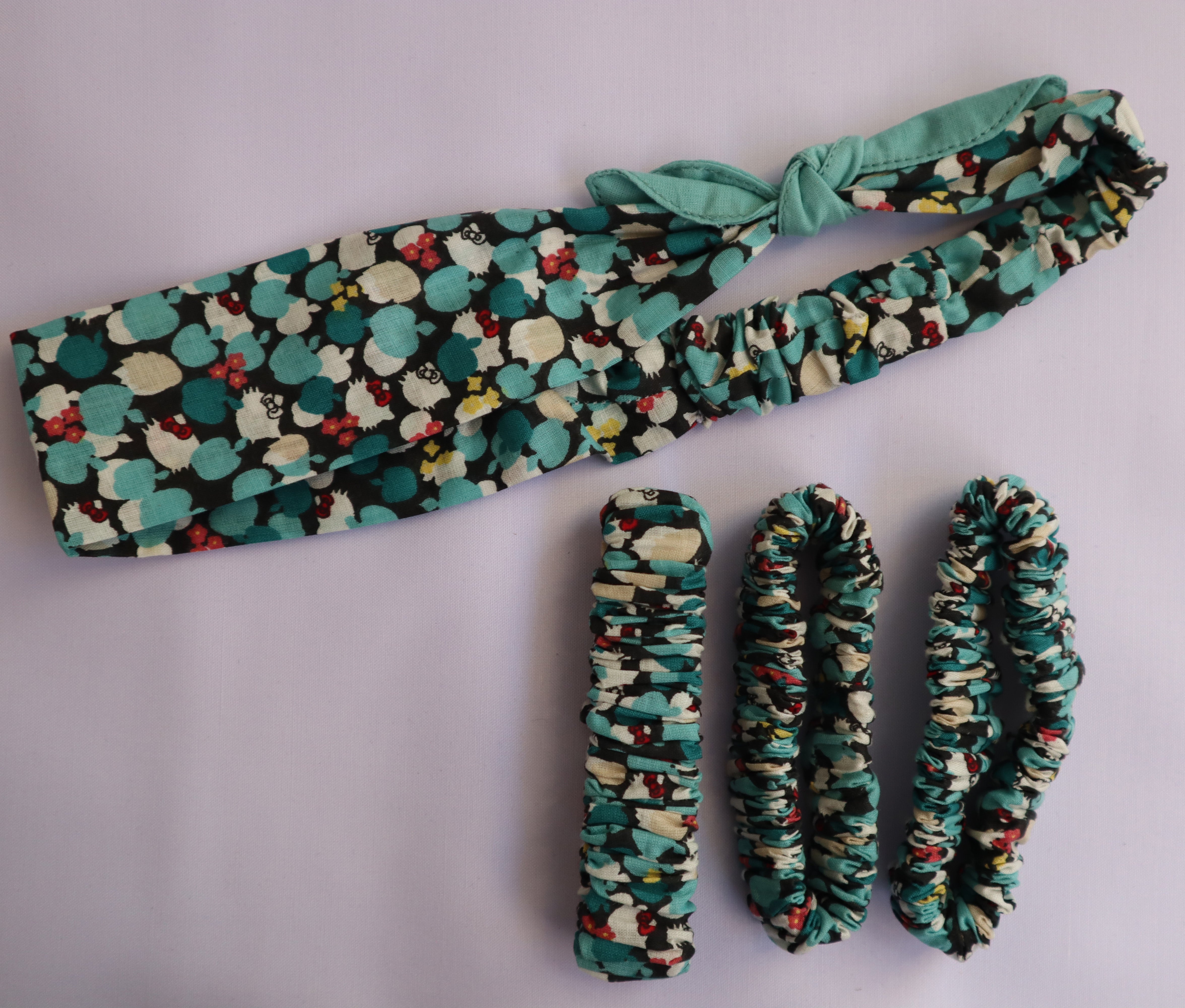 Hand stitched- Embraided Hair Ties- Kid's & Girls Multi Color Ponytail - Hunarcrafting Original