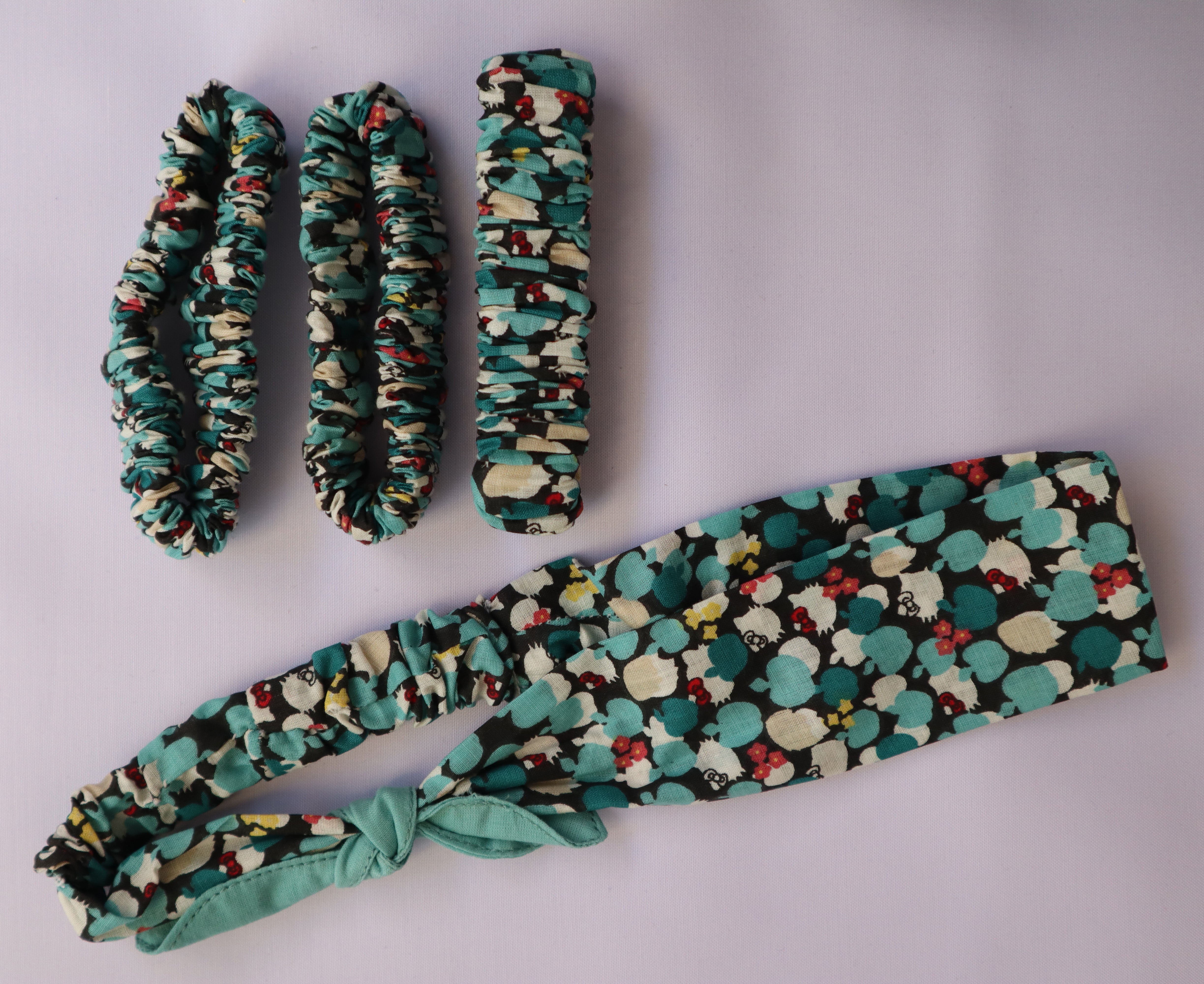 Hand stitched- Embraided Hair Ties- Kid's & Girls Multi Color Ponytail - Hunarcrafting Original